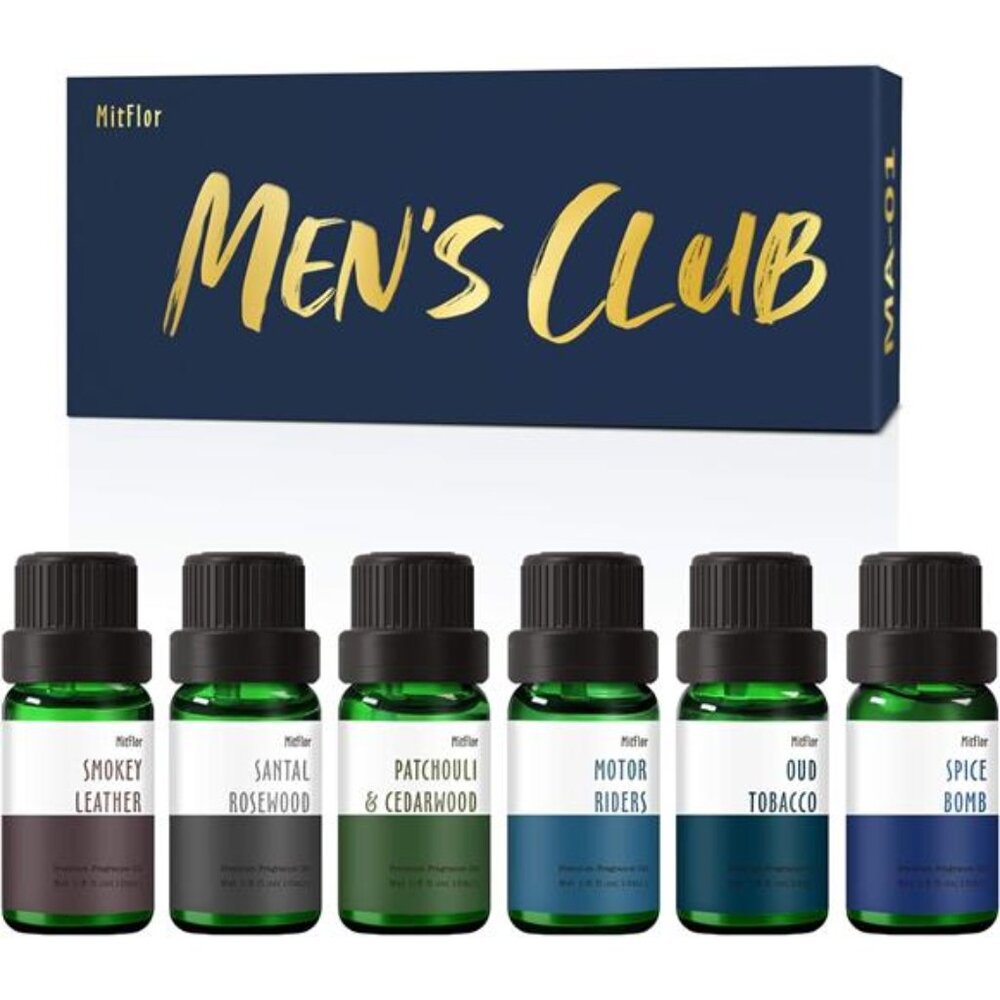 Fragrance Oil, MitFlor Men's Club Fragrance Gift Set, Premium Essential Oils